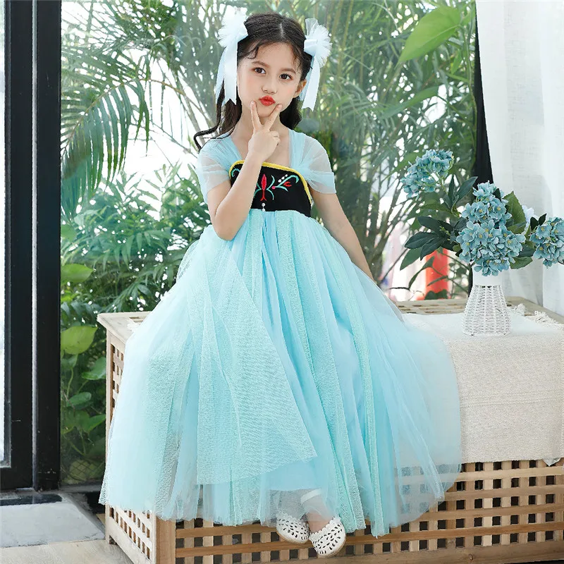 Children Princess Elsa Dress Girls Anna Coronation Clothing Set Gown Kids Birthday Party Cosplay Costume Baby Fille Robe | Детская
