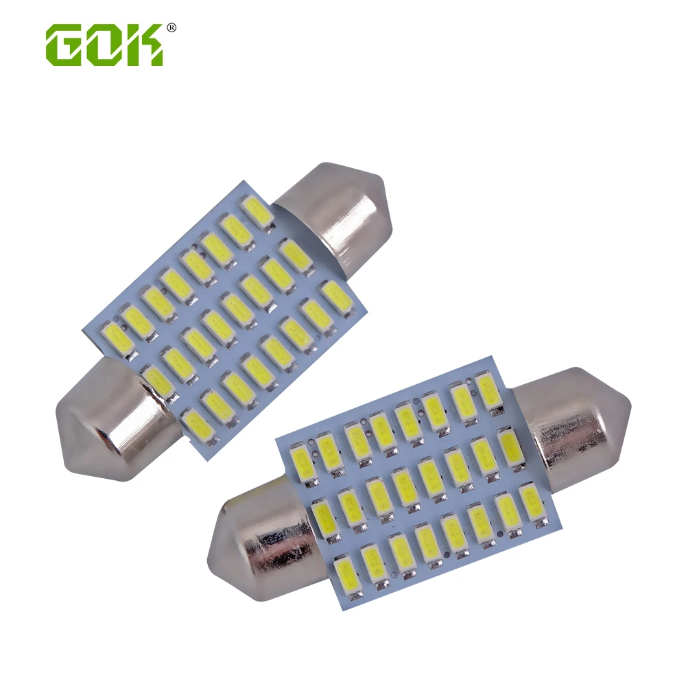 100 шт./лот festoon 24smd 3014 Светодиодная лампа для чтения 31 мм 36 39 42 автомобильная