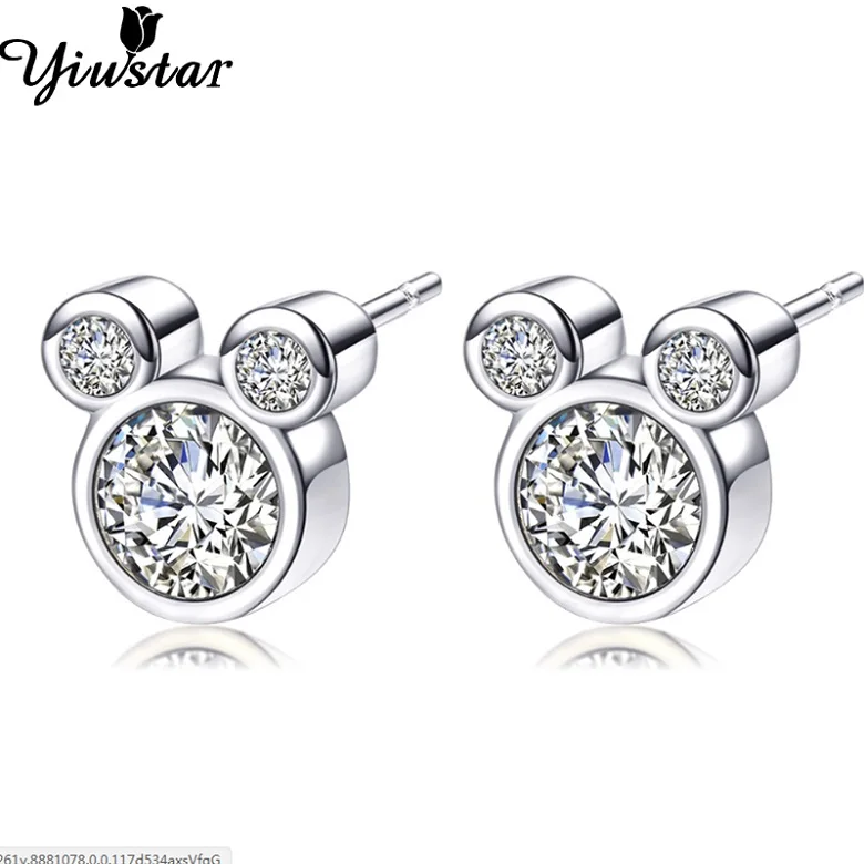 925 Earrings Новая yiustar Мода бабочка серьги женские элегантные бабочки серьги для девочек милые серьги из нержавеющей стали аксессуары - Окраска металла: 925 Earrings
