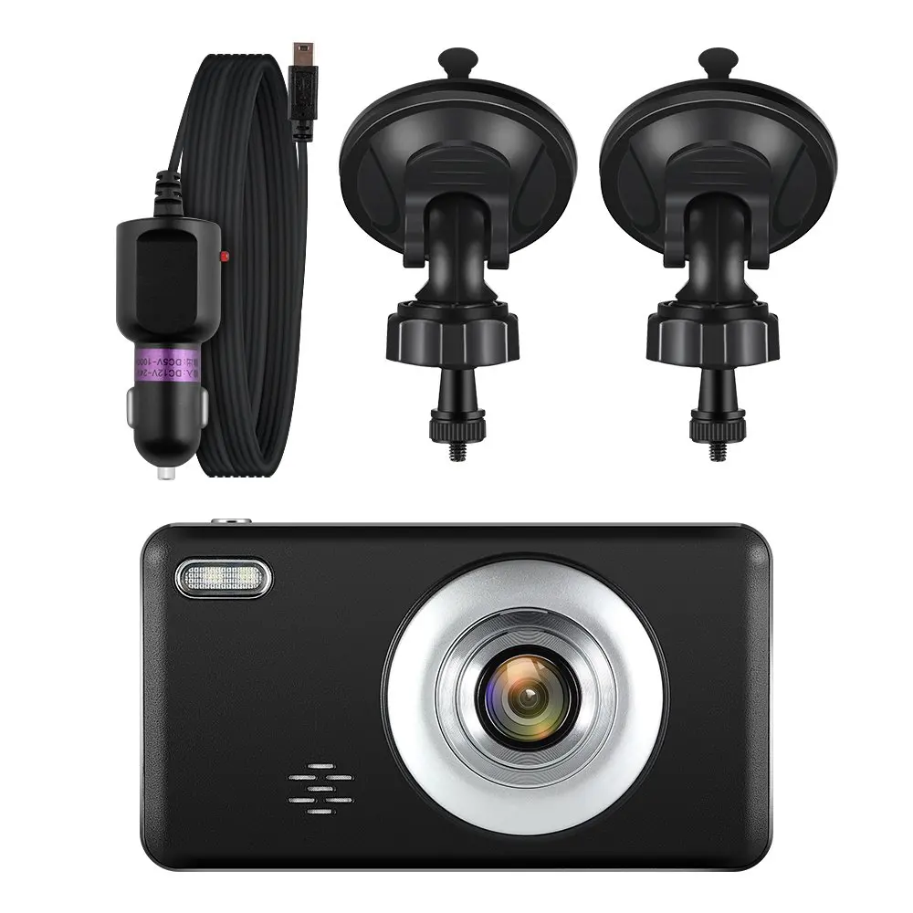 4 дюйма Видеорегистраторы для автомобилей 1080 P FHD 170 градусов Широкий формат