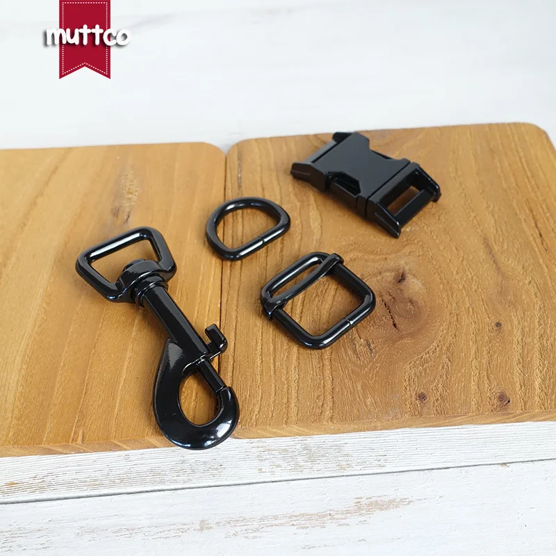 metal buckle+adjust buckle+D ring+metal dog clasp/set)quick-release buckle customized personal details diy pet supplies