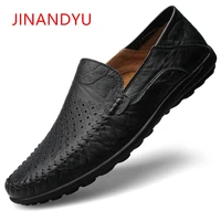 2019 fashion man casual breathable boat shoes leather genuine mens loafers leather moccasins men driving shoes zapatos hombres