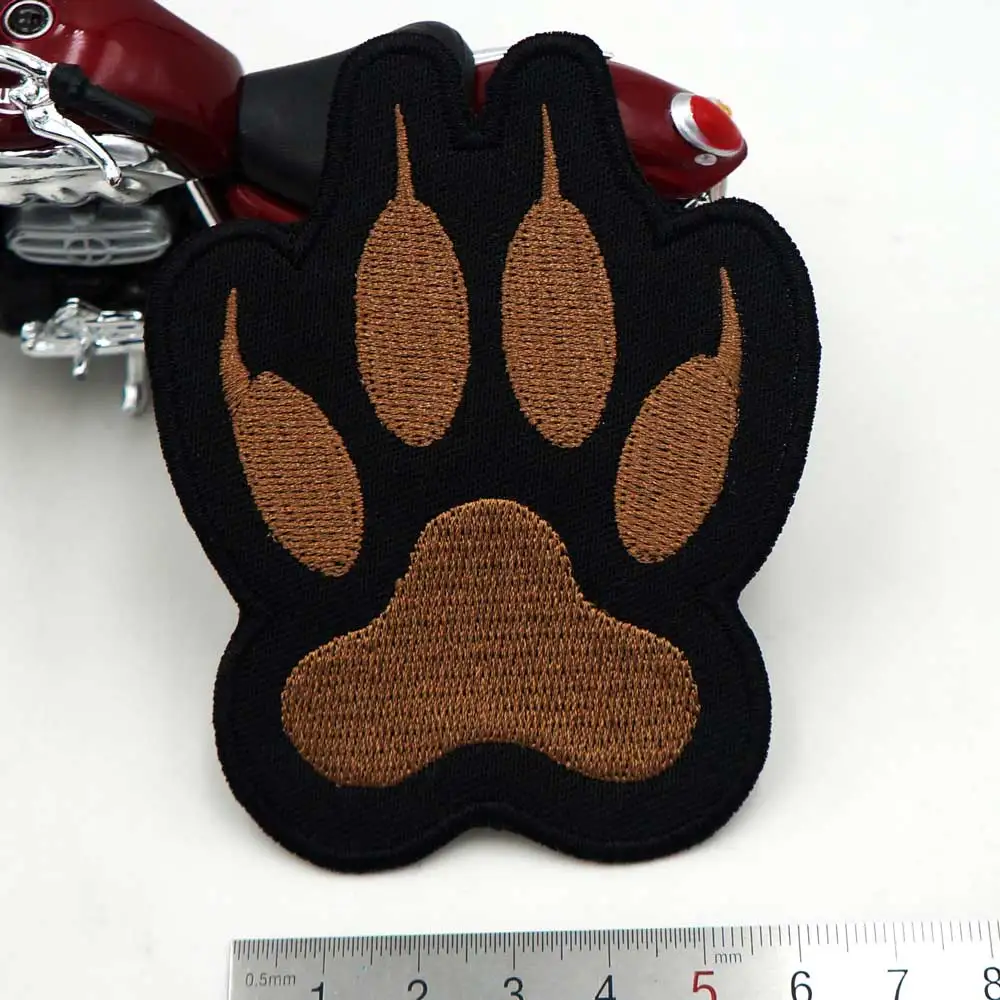 Собак Paw принт приклеивающиеся утюгом нашивки вышитая аппликация этикетка для