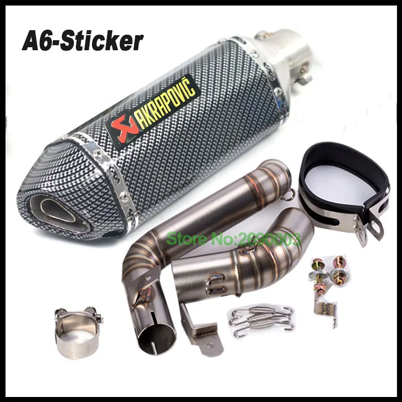 A6 Sticker KTM Duke 125 Duke 200 Duke 390 Akrapovic Выхлопная система глушителя Слип-он с лазерной маркировкой и дБ убийца 2013 - Цвет: A6 Sticker