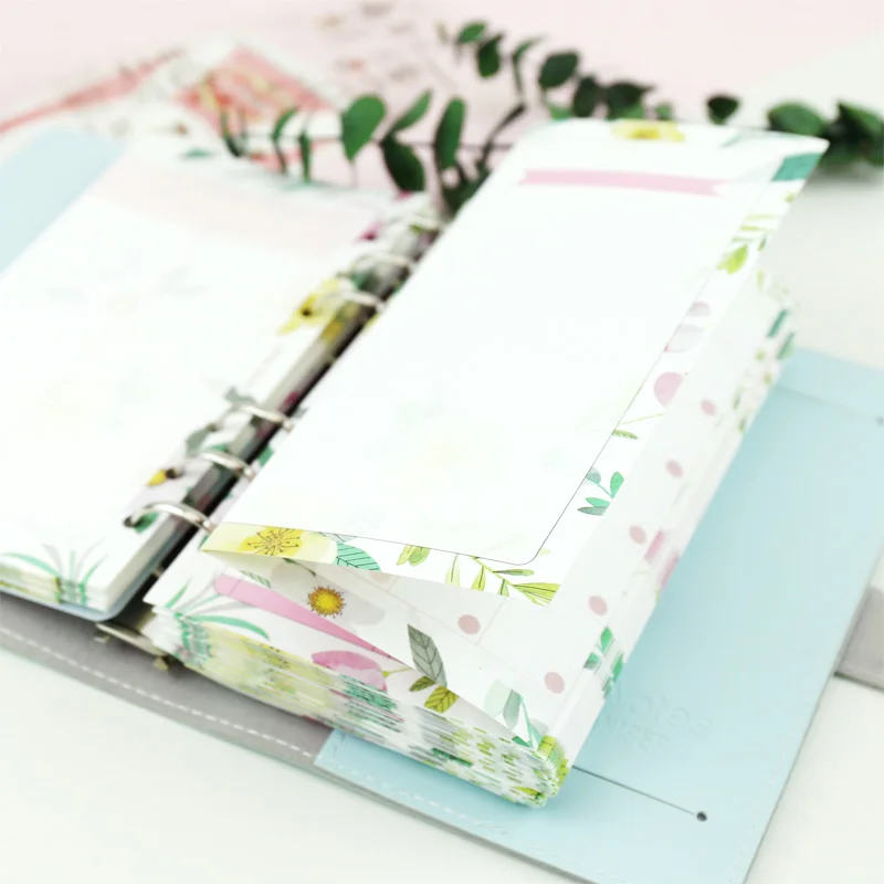 Jamie Notes цветочный ежемесячный планировщик 6 отверстий складные заправки