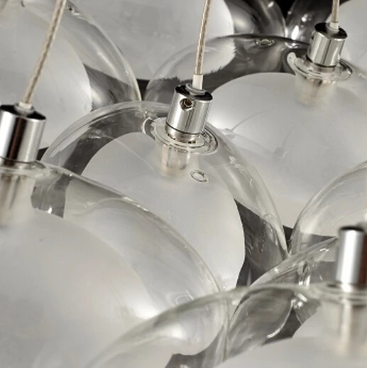 Подвесная лампа с овальным прозрачным шаром подвесное освещение стеклянные