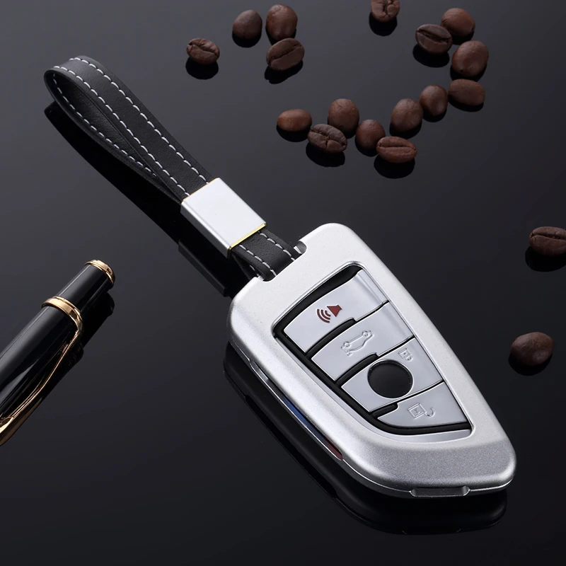 High Quality Car Aluminium Alloy Key Holder Cover Bag Shell For BMW 1 2 5 Series 218i X1 F48 X5 X6 F15 Accessories | Автомобили и