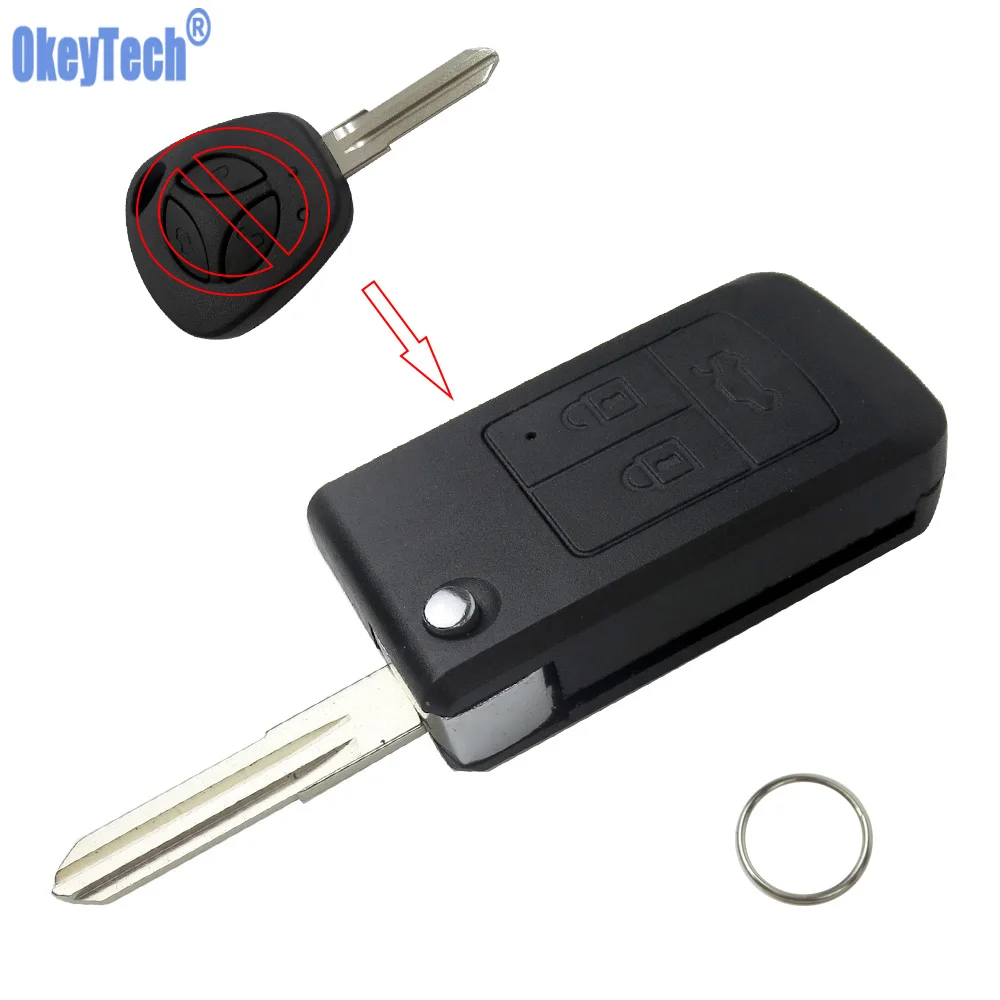 Модифицированный запасной флип ключ OkeyTech с 3 кнопками оболочка для LADA Priora Niva Vaz