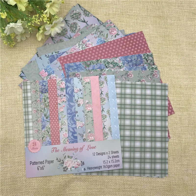 12 листов бумаги с рисунком для скрапбукинга и рукоделия|Крафт-бумага| |
