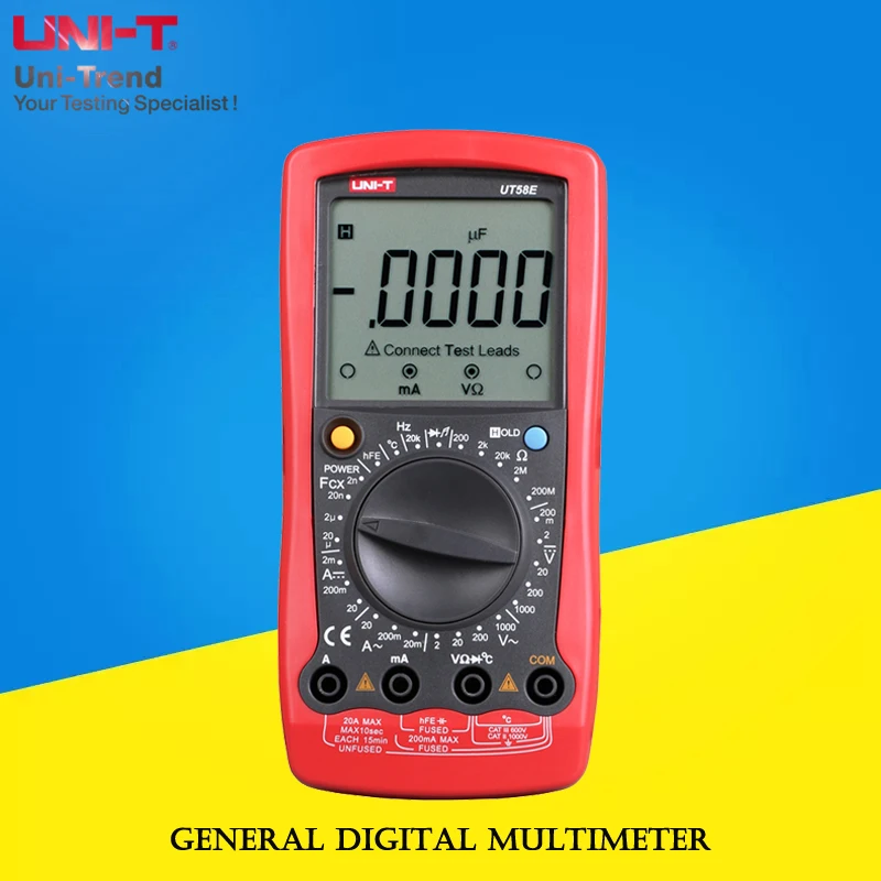 UNI T UT58A/UT58B/UT58C/UT58D/UT58E ручной диапазон общий Цифровой мультиметр Диод/Триод