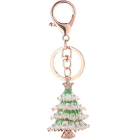 new arrival christmas tree keychain metal key chain car key ring christmas gift keychain for women accessories