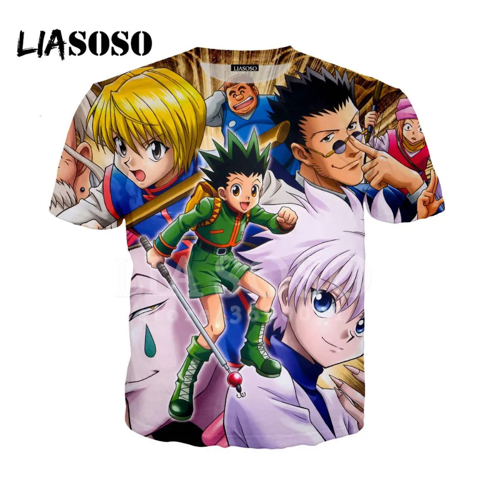 LIASOSO 2018 3D принт Женская и мужская обувь для косплея Аниме Hunter x футболка с