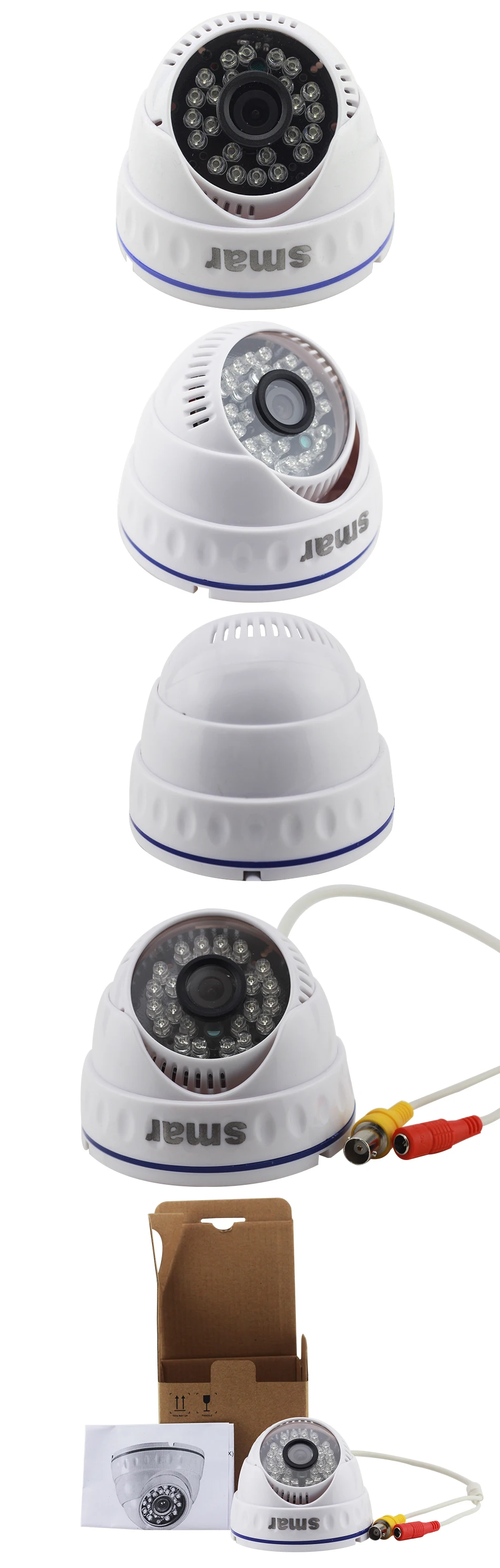 CCTV аналоговая камера 700TVL 800TVL 1000TVL купольная домашняя камера безопасности 24IR Led с ИК-подсветкой, дневное/Ночное видеонаблюдение, объектив 3,6 мм
