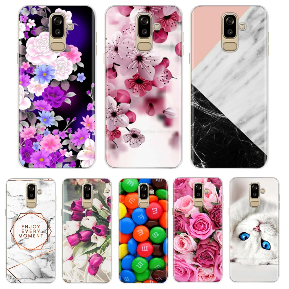 Чехол для Samsung Galaxy J8 2018 j800f j810f sm чехол с цветочным рисунком защитный 2018|Бамперы| |