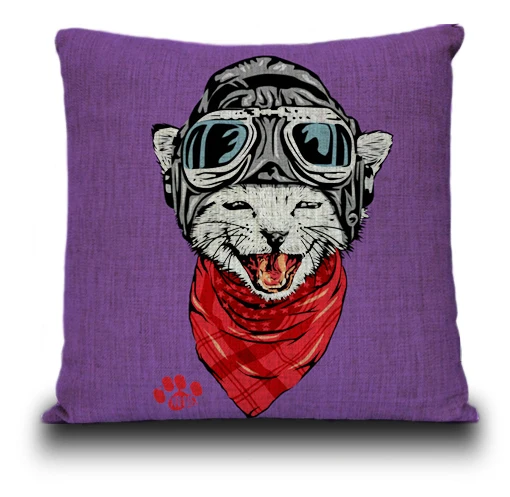 Наволочка с животными из мультфильмов для подушки кошки совы и панды наволочка