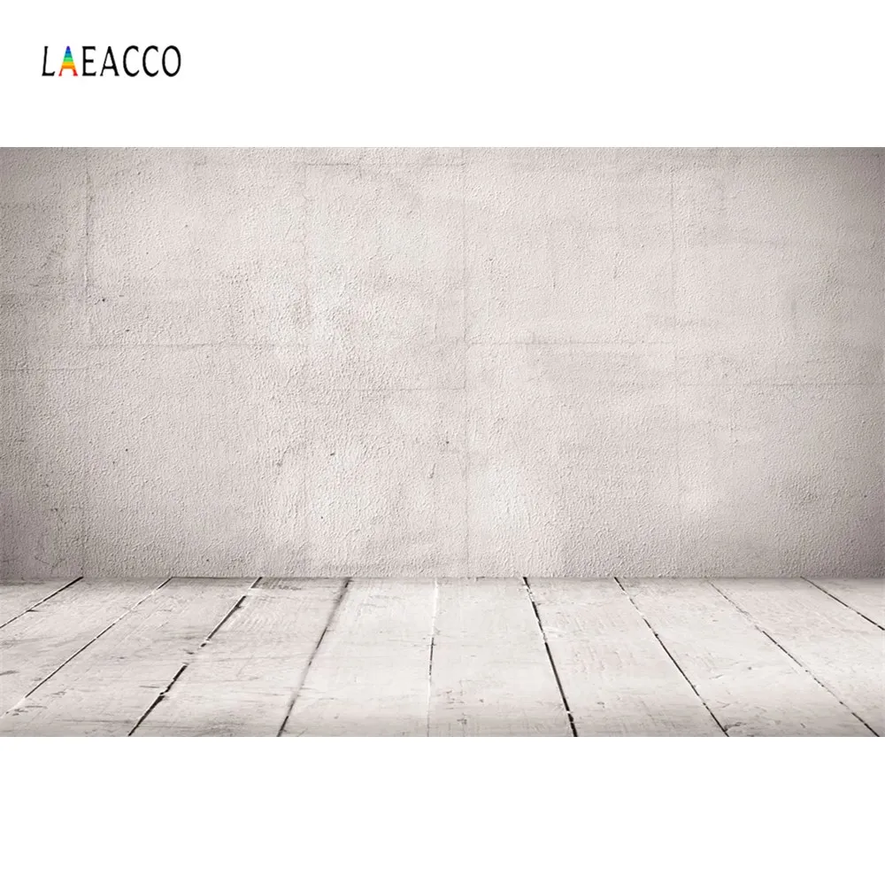 Laeacco Фото фоны Серые Цементные Стены деревянный пол ребенок день рождения партии