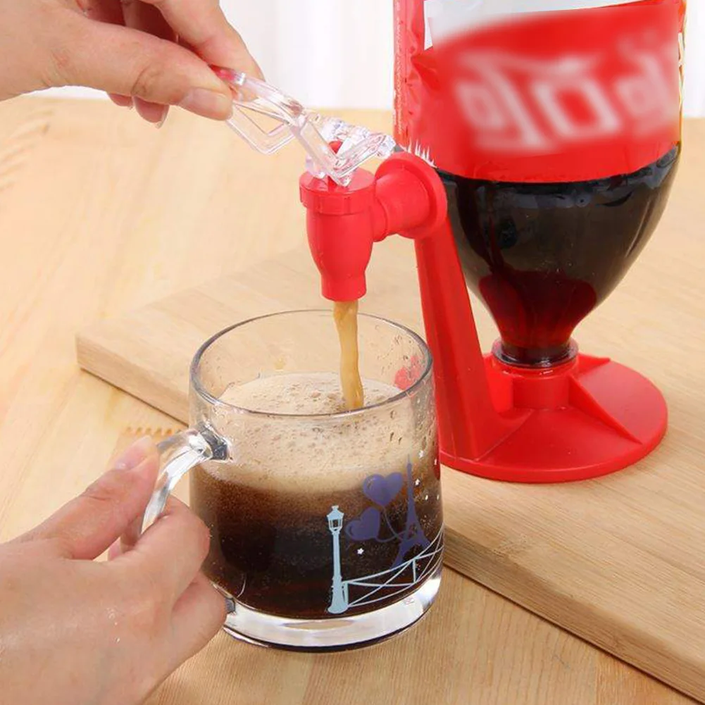 Inverted Cola Drinking Water Dispenser Manual Drink Machine Beverage Bottle Holder Party Bar Kitchen Gadgets Red Colorful |
