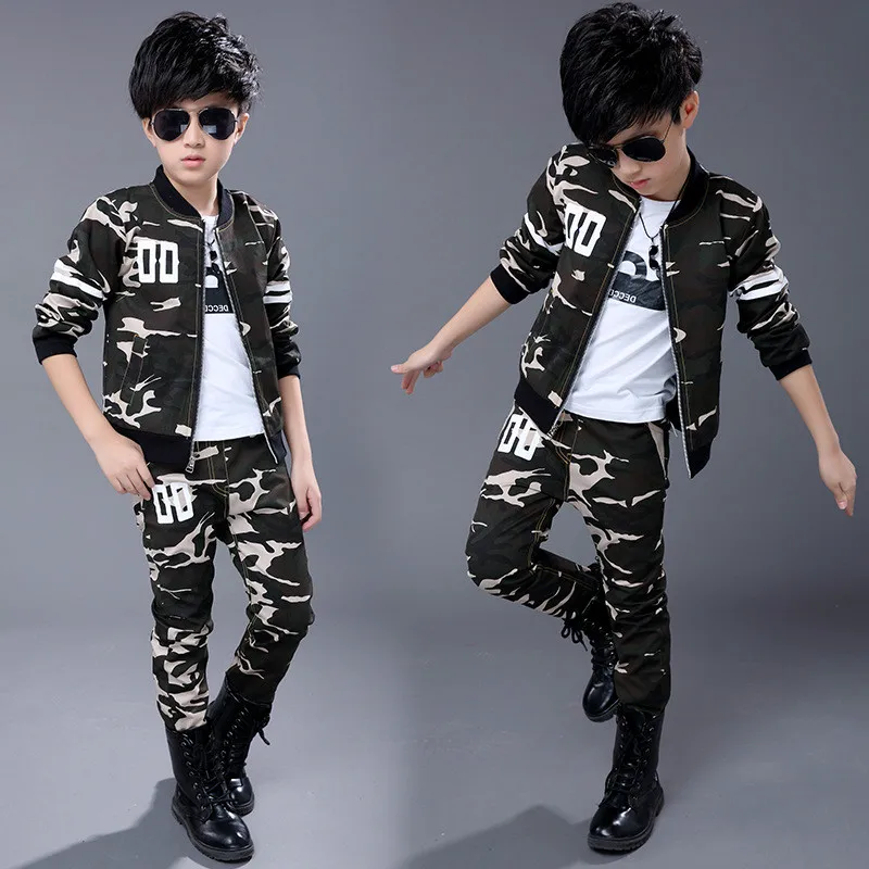 2018 Новый Осень Камуфляжный костюм дети Охота Одежда военно-тактические спецназа