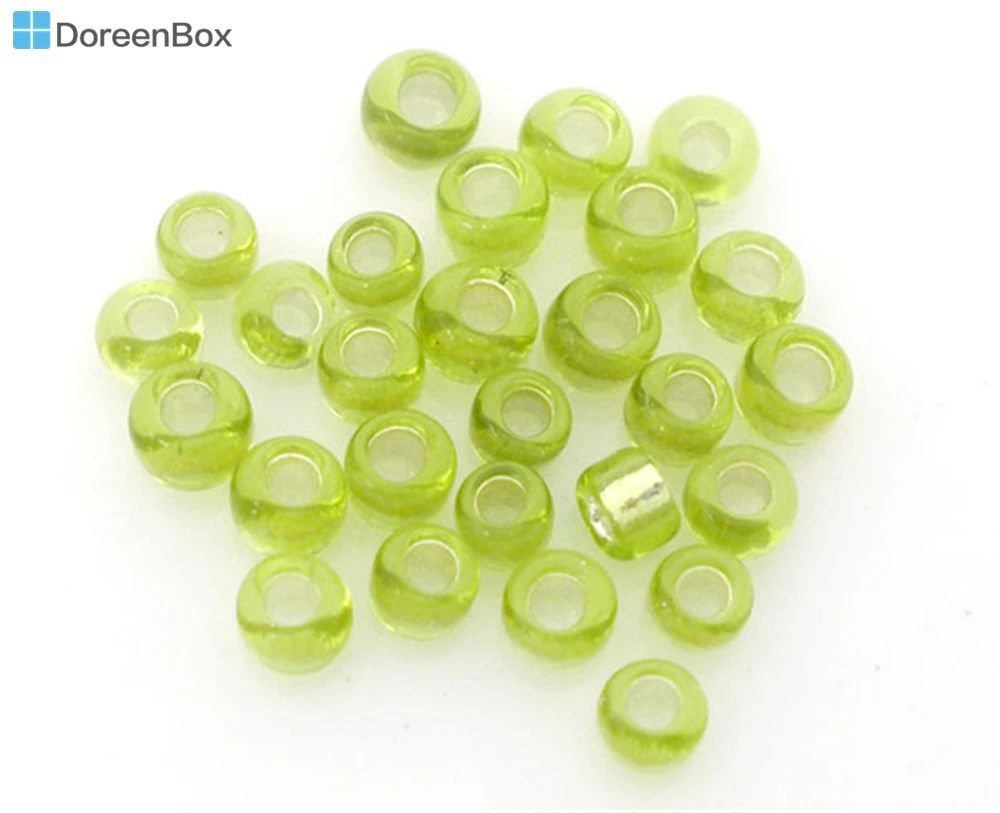 Doreen Box hot-100g зеленые стеклянные бусины 2x2 мм фурнитура (B04189) | Украшения и