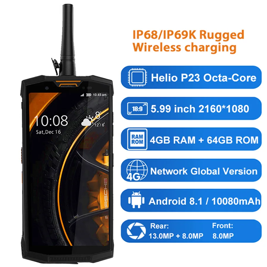 DOOGEE S80 Lite IP68/IP69K иди и болтай Walkie talkie “иди мобильный телефон Беспроводной зарядка