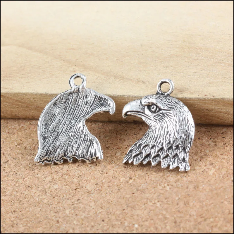 20 Pieces/Lot 21*18mm Antique Silver Plated animal charms eagle head pendants diy handmade craft For Jewelry Making | Украшения и