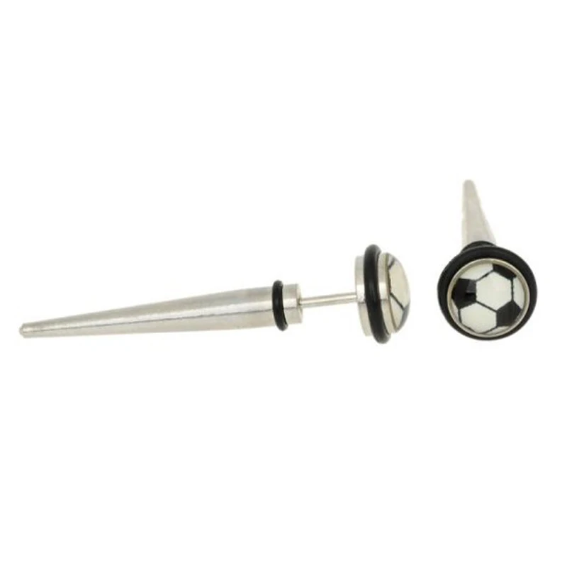 2 шт. новые из нержавеющей стали поддельные ушные конусные затычки растягиватель