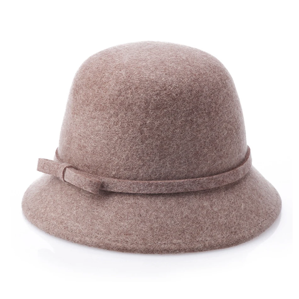 khaki fedoras BUTTERMERE шерстяная фетровая шляпа женские шляпы цвета хаки твид котелок фетровая шляпа женская элегантная однотонная теплая британская шапка женская осенне-зимняя фетровая шапочка - Цвет: khaki fedoras