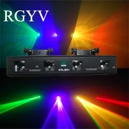 4 объектив цвета (RGVY) автозвук лазерное шоу системы DJ диско свет|disco light bulb|disco homedisco