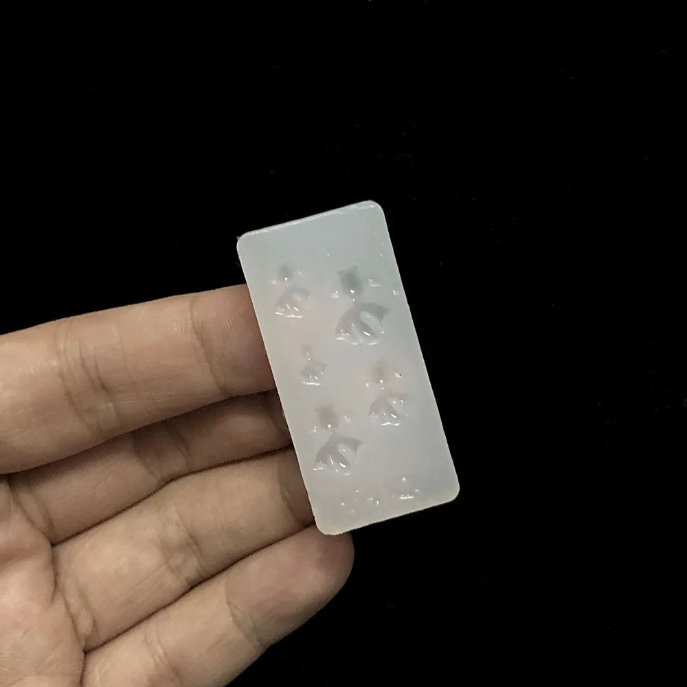 DIY Мини Золотая рыбка плесень прозрачный силиконовый Плесень Для смолы ремесло 3D маленькая рыбка украшение делая инструмент формы для эпоксидной смолы
