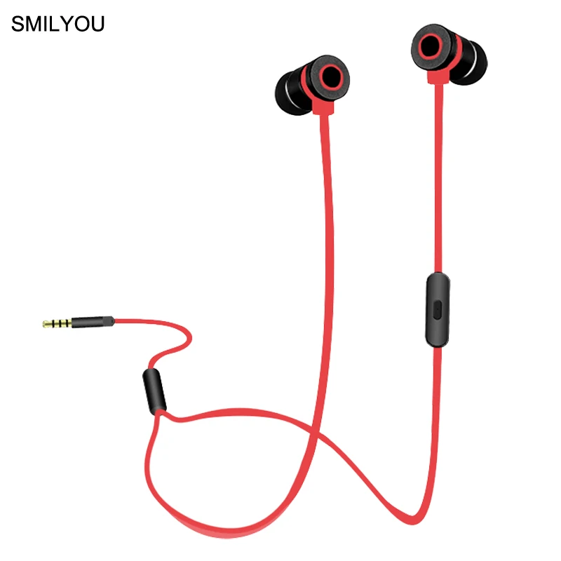 SMILYOU Роскошные матальные наушники вкладыши спортивные Extra Bass мобильные для