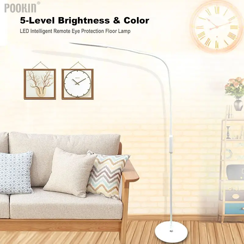 

LED Intelligent Eye Protection Standing Floor Lamp Remote Control Touch LED Lamp For Bedroom Led Light 5-Level Brightness&Color