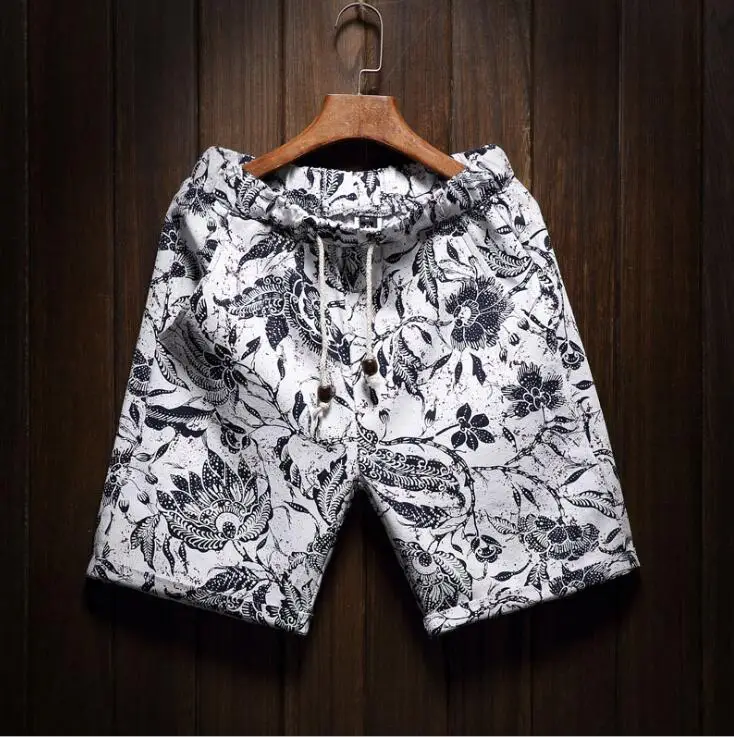 Брендовые мужские шорты повседневные пляжные Homme Bermuda летние с принтом для отдыха