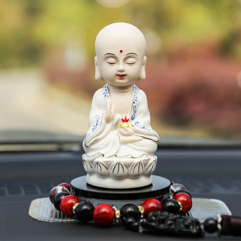 Декоративное украшение для автомобиля Avalokitesvara Bodhisattva керамическое статуя Будды