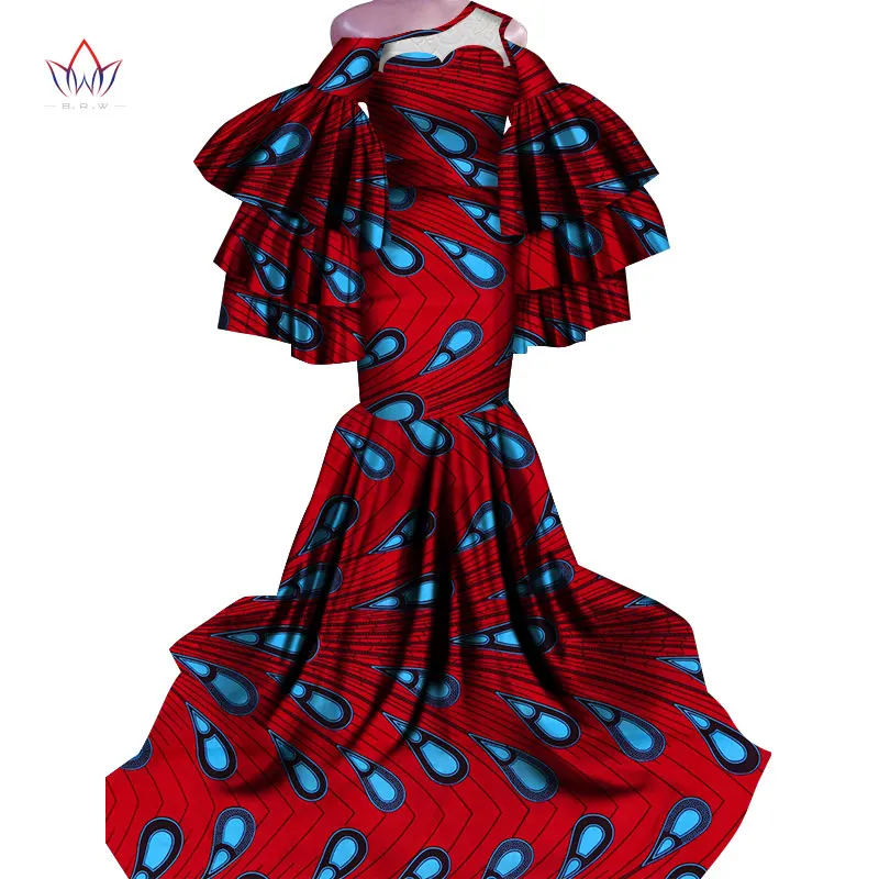 Платье Горячая Vestidos Дашики женское платье хлопок Принт традиционная африканская одежда рыбий хвост и земля одежда для женщин WY4336