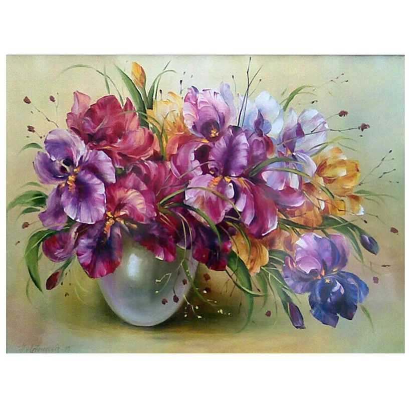 

Full Square 3D Diy Diamond Painting Embroidery Crystal Mosaic Diamond Cross Stitch Kits Resin Craft Flower Decor