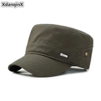 siloqin mens flat cap simple cotton army military hat 2019 spring new tongue caps for men adjustable size brands snapback cap