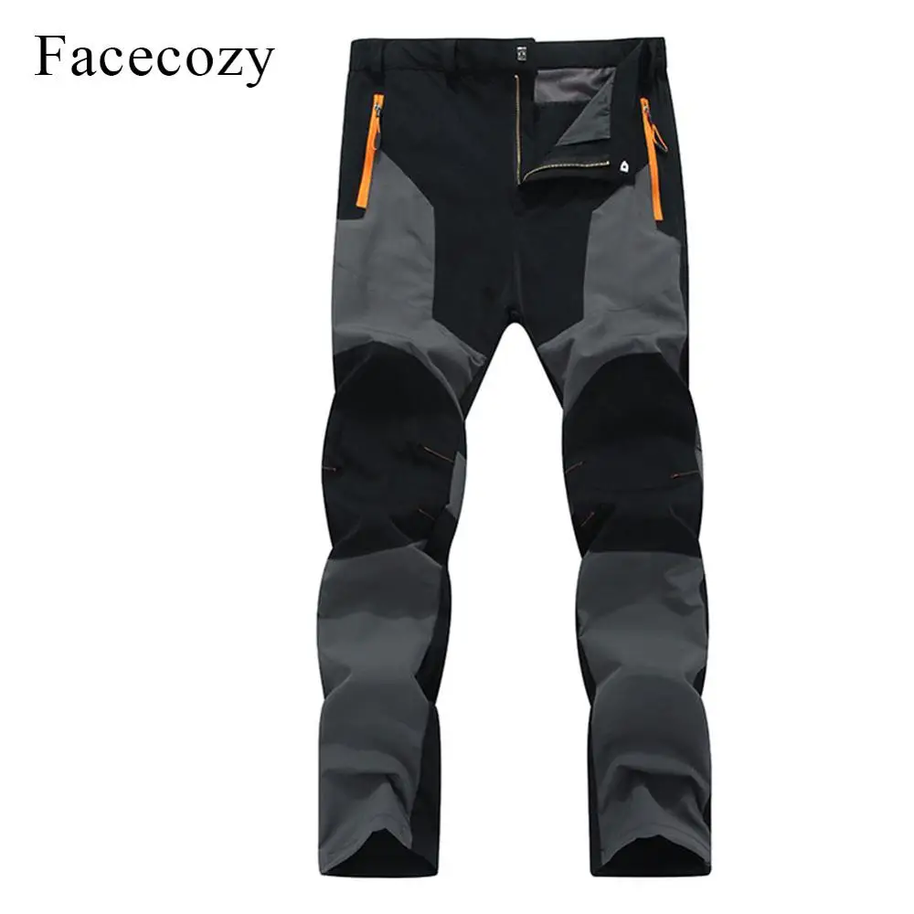Dark Gray Facecozy мужские новые уличные быстросохнущие походные брюки из кусков для альпинизма, ветрозащитные штаны для рыбалки, альпинизма, походные брюки - Color: Dark Gray