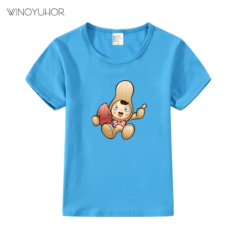 

2020 New Boys T-shirt Kids Basic T Shirts Cartoon Peanut Top Tees Children Sport Clothing Baby Girl Design Shirts For 2-9 Years