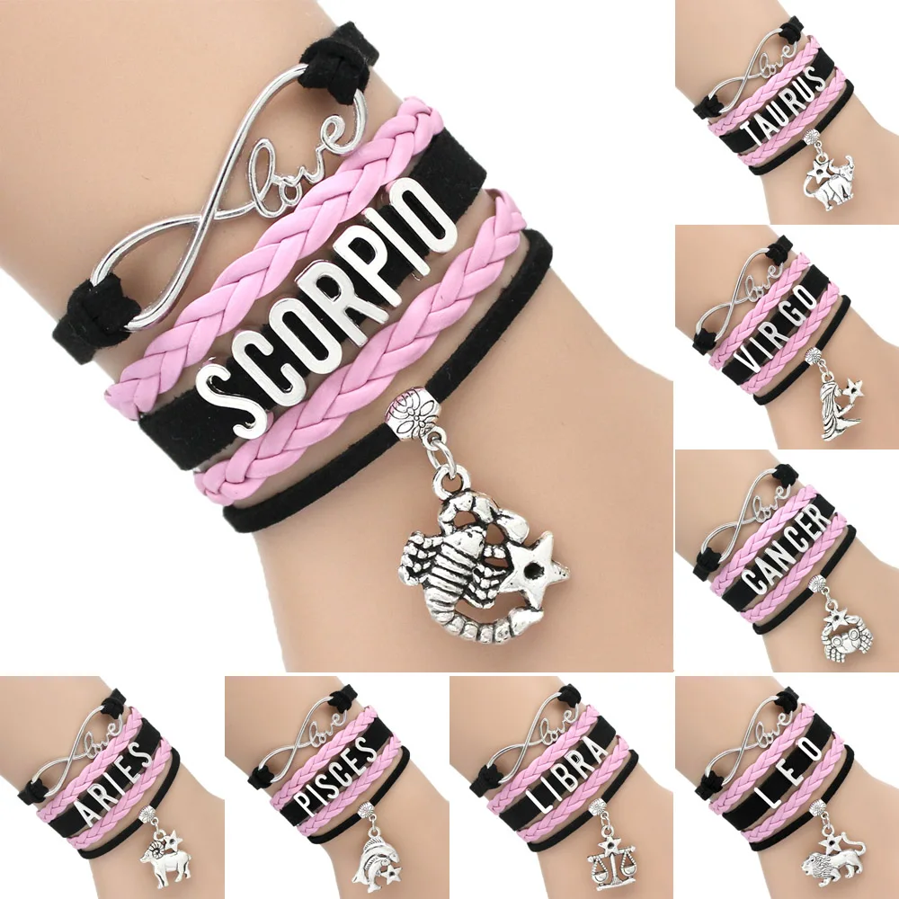 Браслет с 12 созвездиями знаков зодиака для мужчин и женщин|infinity love|12 constellations