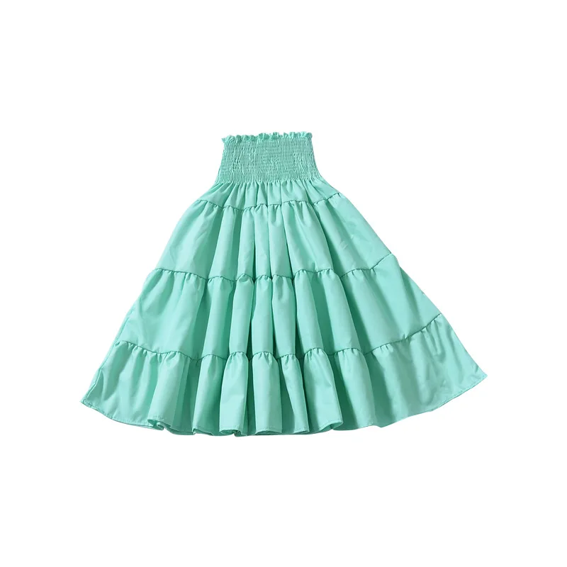 Детские юбки Ins Explosion Плиссированная юбка для девочек Однотонные маленьких