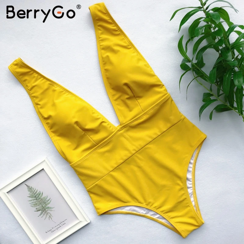 BerryGo женский купальник сексуальный сдельный купальный костюм с пуш-ап пляжная