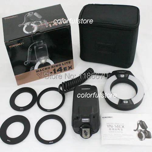 Кольцевая вспышка YongNuo для цифровой зеркальной камеры Canon макро YN14EX 14 YN14 EX TTL с