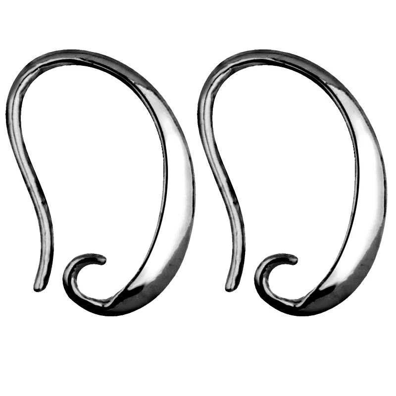 20pcs Lobster Hook Earring (KEEP COLOR Rose Gold/Rhodium Silver Open circle Earring Flat Line Diy Jewelry Marking