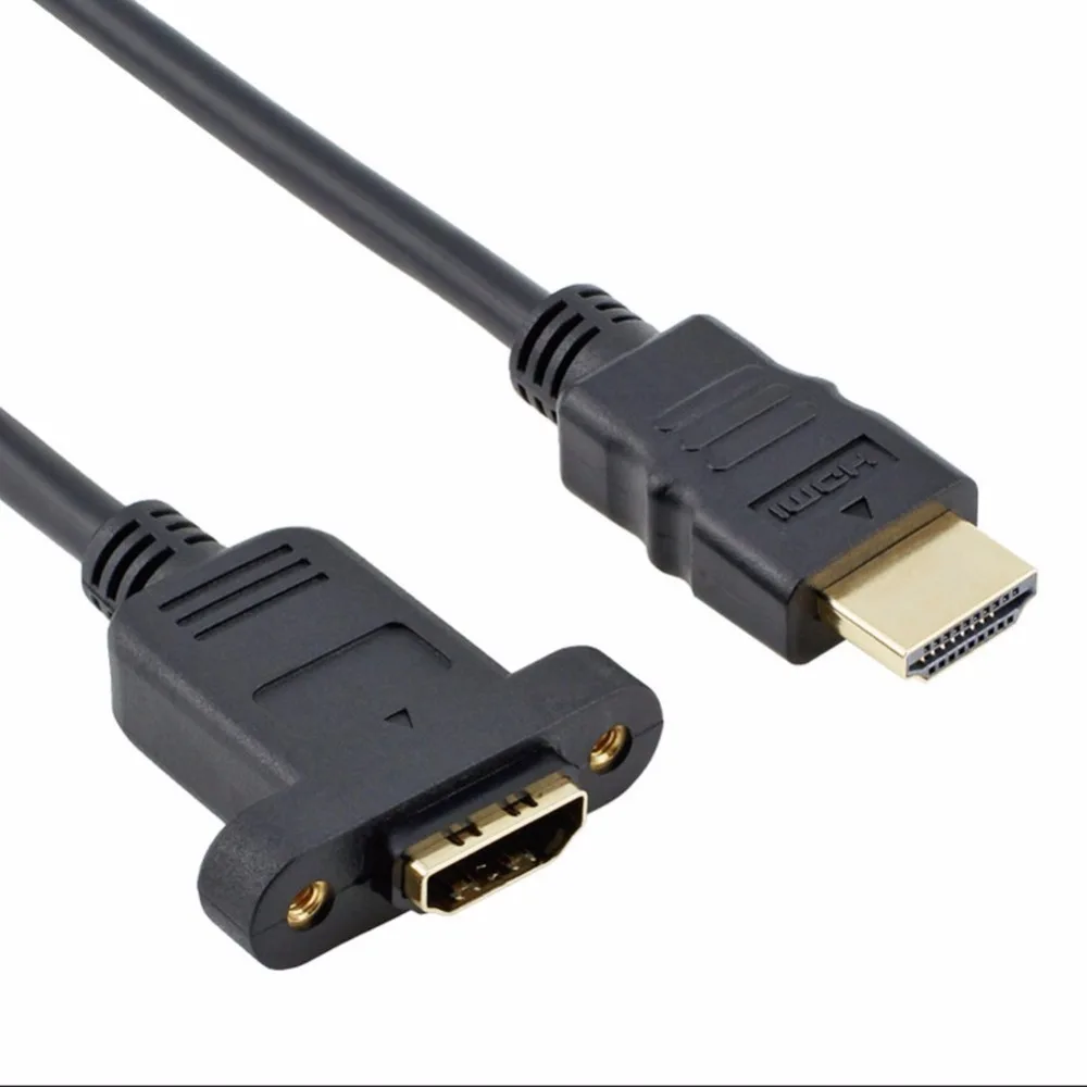 0.3 - 1.5m HDMI Extension Cable High Speed Male to Female Wire Cord Extender w/ Screw Nut for Panel Mount | Компьютеры и офис