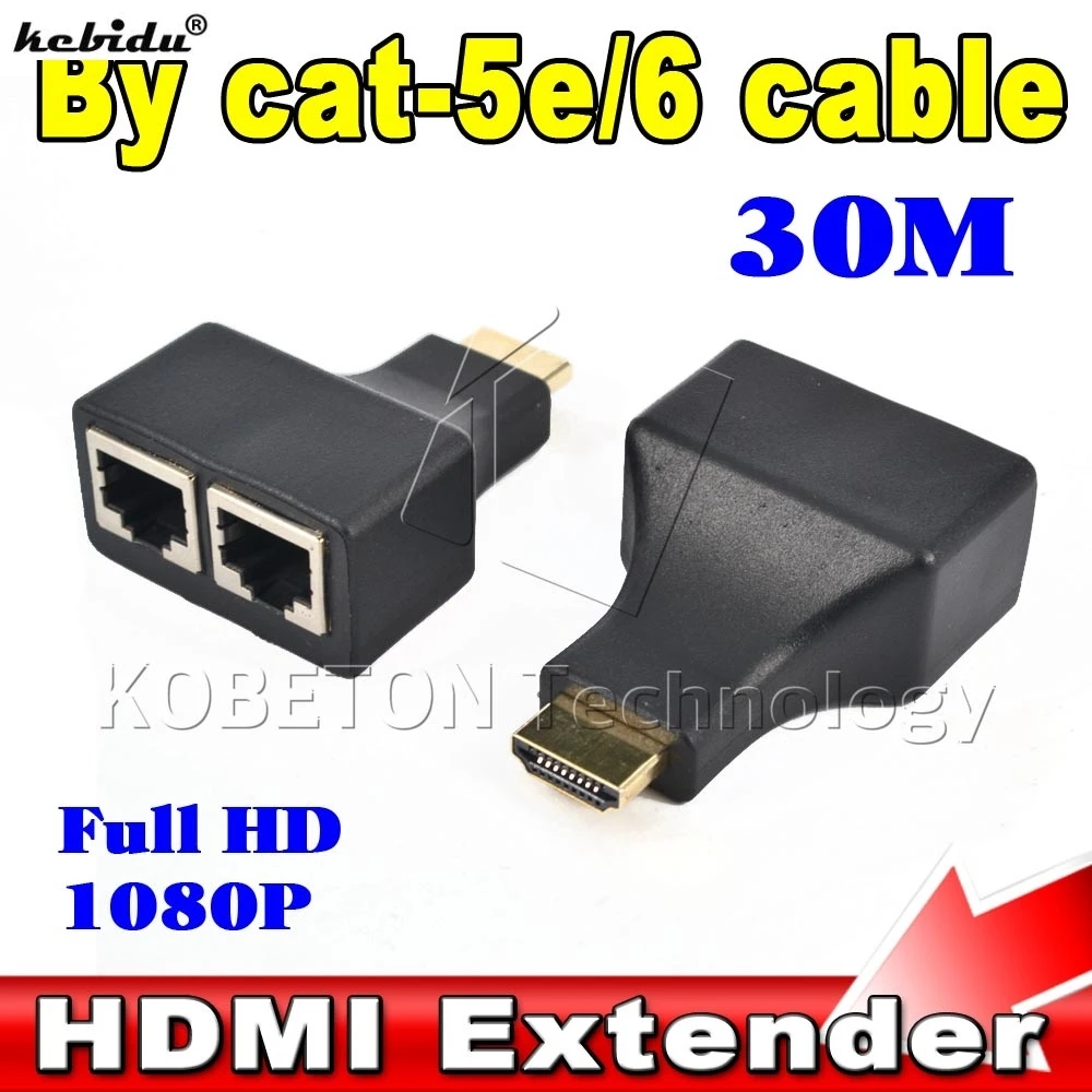 1 пара HDMI совместимый с двумя портами RJ45 Сетевой удлинитель кабеля Cat 5e/6 кабель до
