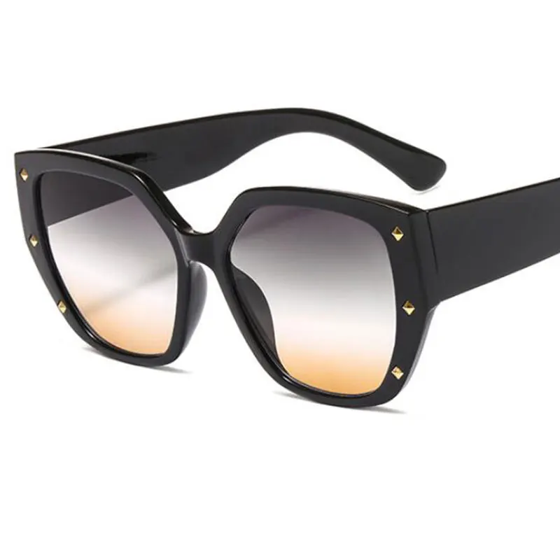 New Fashion Square Sun Glasses Women Men Brand Designer Cute Rivet Punk Style White Sunglasses Lady PC Frame Shades UV400 | Аксессуары