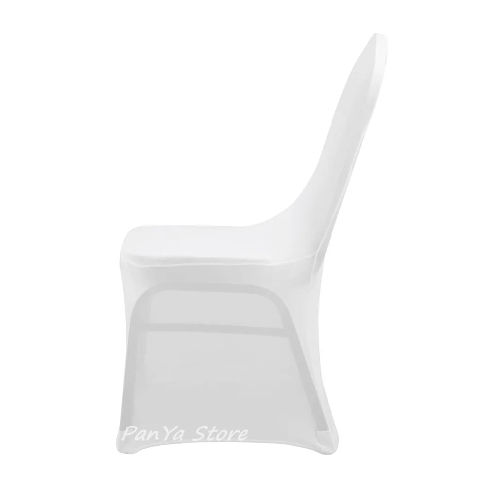 50 шт. белые эластичные стулья из полиэстера и лайкры|chair cover|banquet chair coverstretch cover |