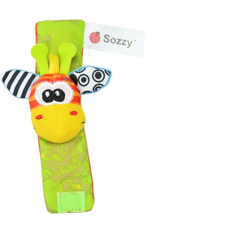 Sozzy 4 шт./лот милые детские погремушки игрушки на запястье и носочки для ног