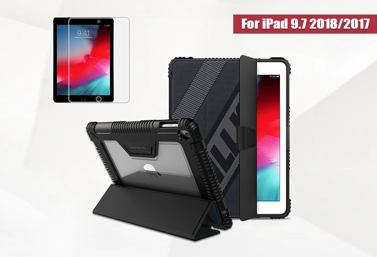 For iPad 9.7 2018 B NILLKIN для iPad 9,7 Чехол для iPad Pro 11 Чехол для iPad Pro 12,9 умный флип-чехол Подарочная защита для экрана держатель карандаша - Цвет: For iPad 9.7 2018 B