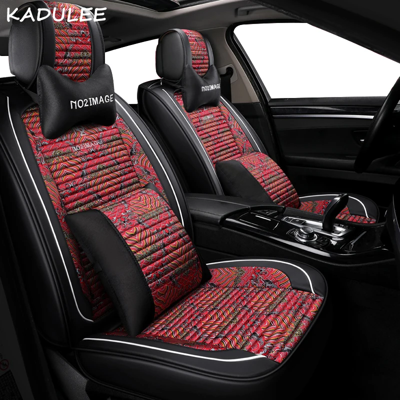 KADULEE Авто универсальный чехол для автомобильных сидений для Volkswagen все модели polo golf tiguan Passat jetta VW Phaeton touareg Phaeton CC
